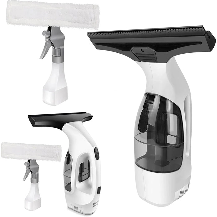 Cordless Window Vacuum with Spray Bottle – Streak-Free Windows & Condensation Remover